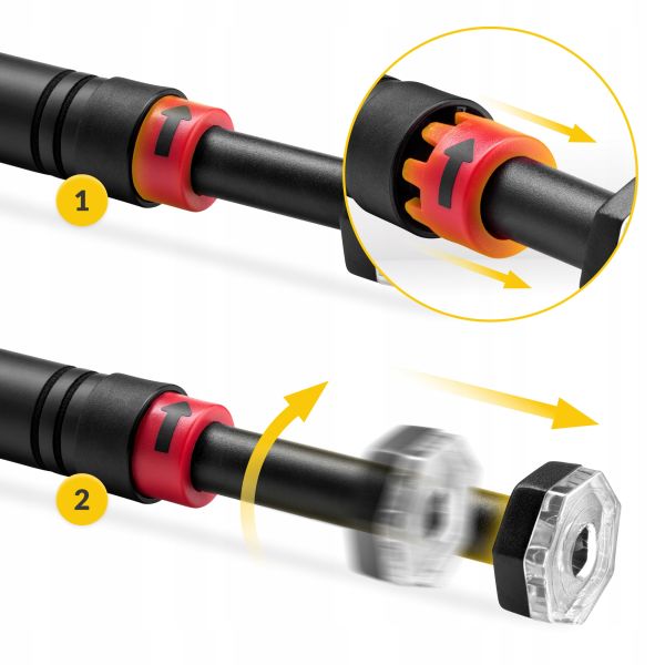 Професійний розсувний турнік 4FIZJO для дверного прорізу 66-100 см Black/Red (P-5907739310385)
