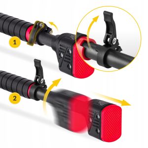 Універсальний розсувний турнік 4FIZJO для дверного прорізу PRO 72-110 см Black/Red (P-5907739313263) у Києві
