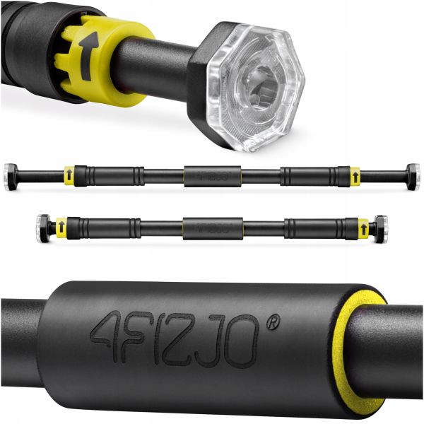 Універсальний розсувний турнік 4FIZJO для дверного прорізу 66-100 см Black/Yellow (P-5907739314765)