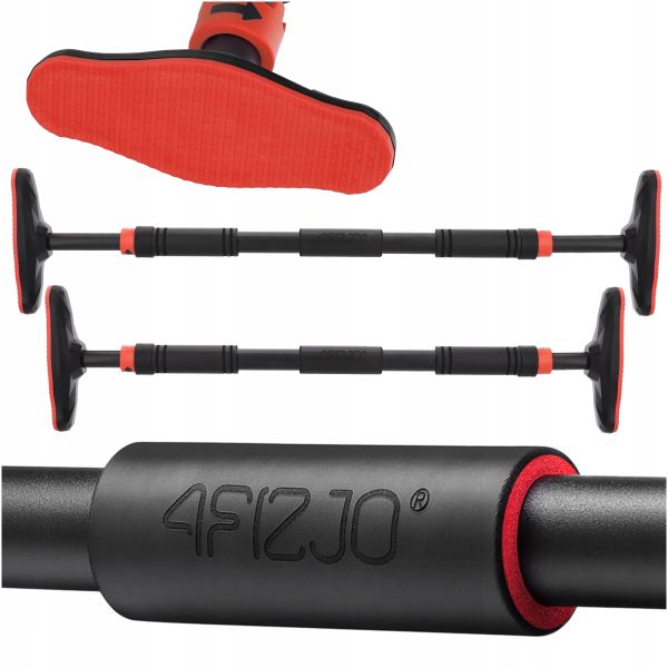 Професійний розсувний турнік 4FIZJO для дверного прорізу ULTRA 66-100 см Black/Red (P-5905973400336)