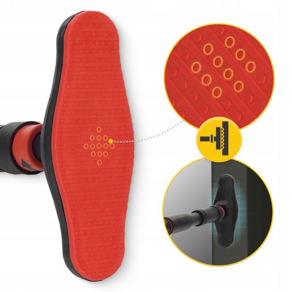Професійний розсувний турнік 4FIZJO для дверного прорізу ULTRA 66-100 см Black/Red (P-5905973400336)