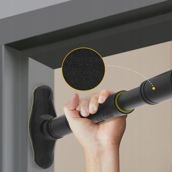 Професійний розсувний турнік 4FIZJO для дверного прорізу ULTRA 66-100 см Black/Yellow (P-5905973400343)