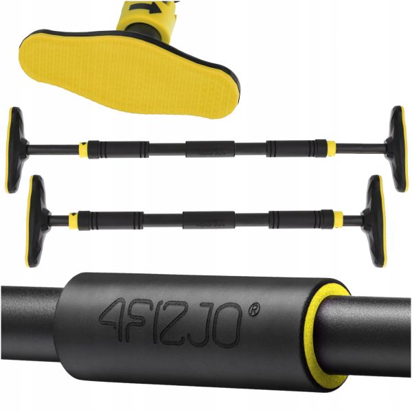 Професійний розсувний турнік 4FIZJO для дверного прорізу ULTRA 66-100 см Black/Yellow (P-5905973400343)