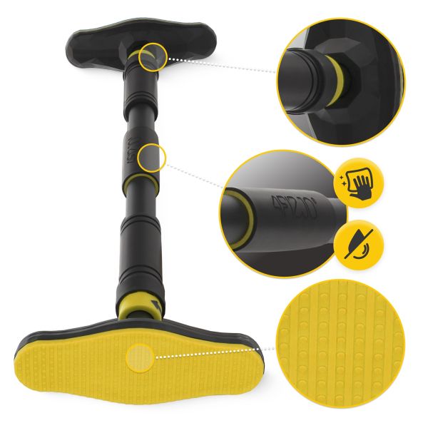 Професійний розсувний турнік 4FIZJO для дверного прорізу ULTRA 66-100 см Black/Yellow (P-5905973400343)