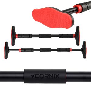 Домашній розсувний турнік в двері CORNIX Pro 67-100 см XR-0283 Black/Red