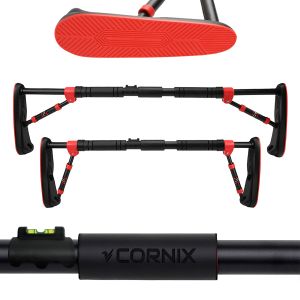 Домашній розсувний турнік в двері CORNIX Elite 85-120 см XR-0290 Black/Red