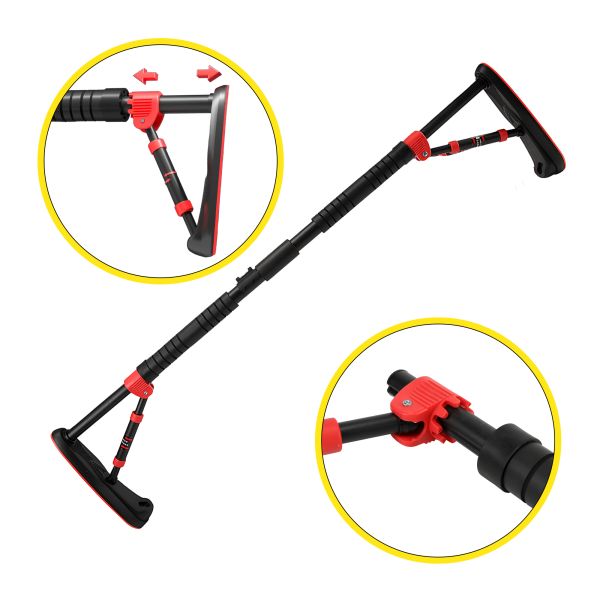 Домашній розсувний турнік в двері CORNIX Elite 105-140 см XR-0291 Black/Red