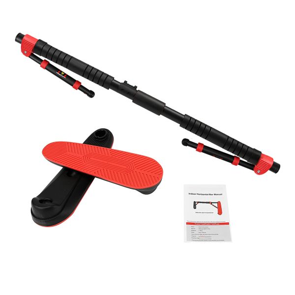 Домашній розсувний турнік в двері CORNIX Elite 105-140 см XR-0291 Black/Red