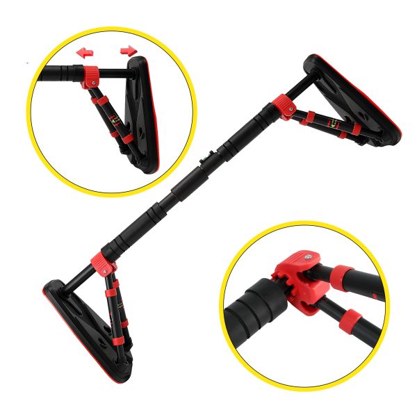 Домашній розсувний турнік в двері CORNIX Elite+ 85-120 см XR-0294 Black/Red