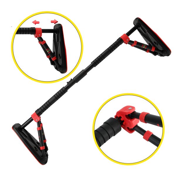 Домашній розсувний турнік в двері CORNIX Elite+ 110-140 см XR-0295 Black/Red