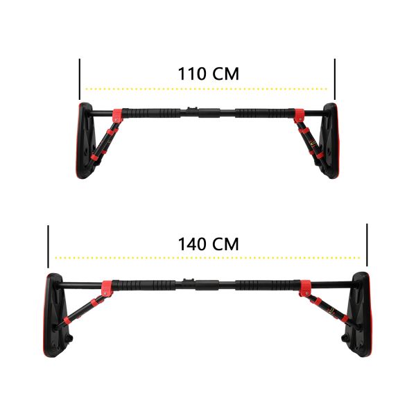 Домашній розсувний турнік в двері CORNIX Elite+ 110-140 см XR-0295 Black/Red