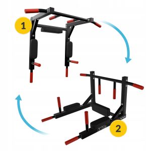 Турнік-бруси навісний 4FIZJO 2 в 1 Black (P-5905973402644) у Києві