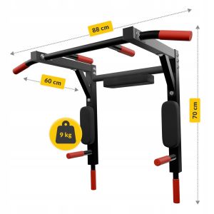 Турнік-бруси навісний 4FIZJO 2 в 1 Black (P-5905973402644) у Києві