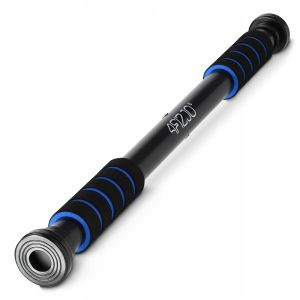 Універсальний розсувний турнік 4FIZJO для дверного прорізу Basic 61.5-100 см Black/Blue (P-5905973402705) у Києві