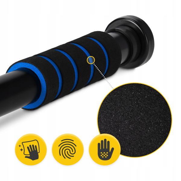 Професійний розсувний турнік 4FIZJO для дверного прорізу Basic 61.5-100 см Black/Blue (P-5905973402705)