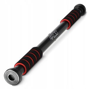 Універсальний розсувний турнік 4FIZJO для дверного прорізу Basic 61.5-100 см Black/Red (P-5905973402712) у Києві