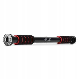 Універсальний розсувний турнік 4FIZJO для дверного прорізу Basic 61.5-100 см Black/Red (P-5905973402712) у Києві