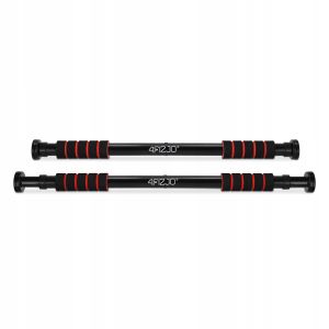 Універсальний розсувний турнік 4FIZJO для дверного прорізу Basic 61.5-100 см Black/Red (P-5905973402712) у Києві