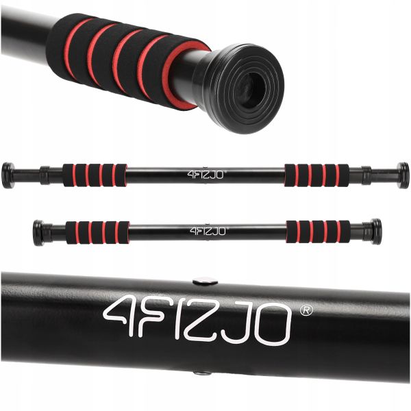 Професійний розсувний турнік 4FIZJO для дверного прорізу Basic 61.5-100 см Black/Red (P-5905973402712)