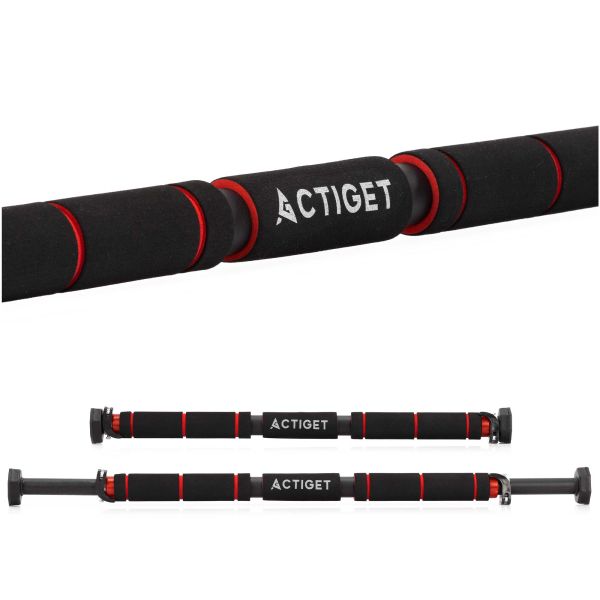 Турнік у дверний проріз ACTIGET розсувний для дому 62-100 см ACT0167 Black/Red